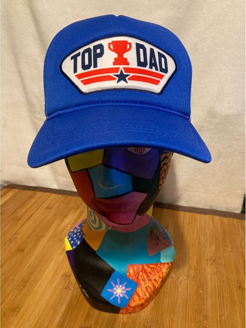 Carnival Top Dad Top Gun Parody Trucker Hat Mesh Snapback Blue RN115665 OSFM NWT